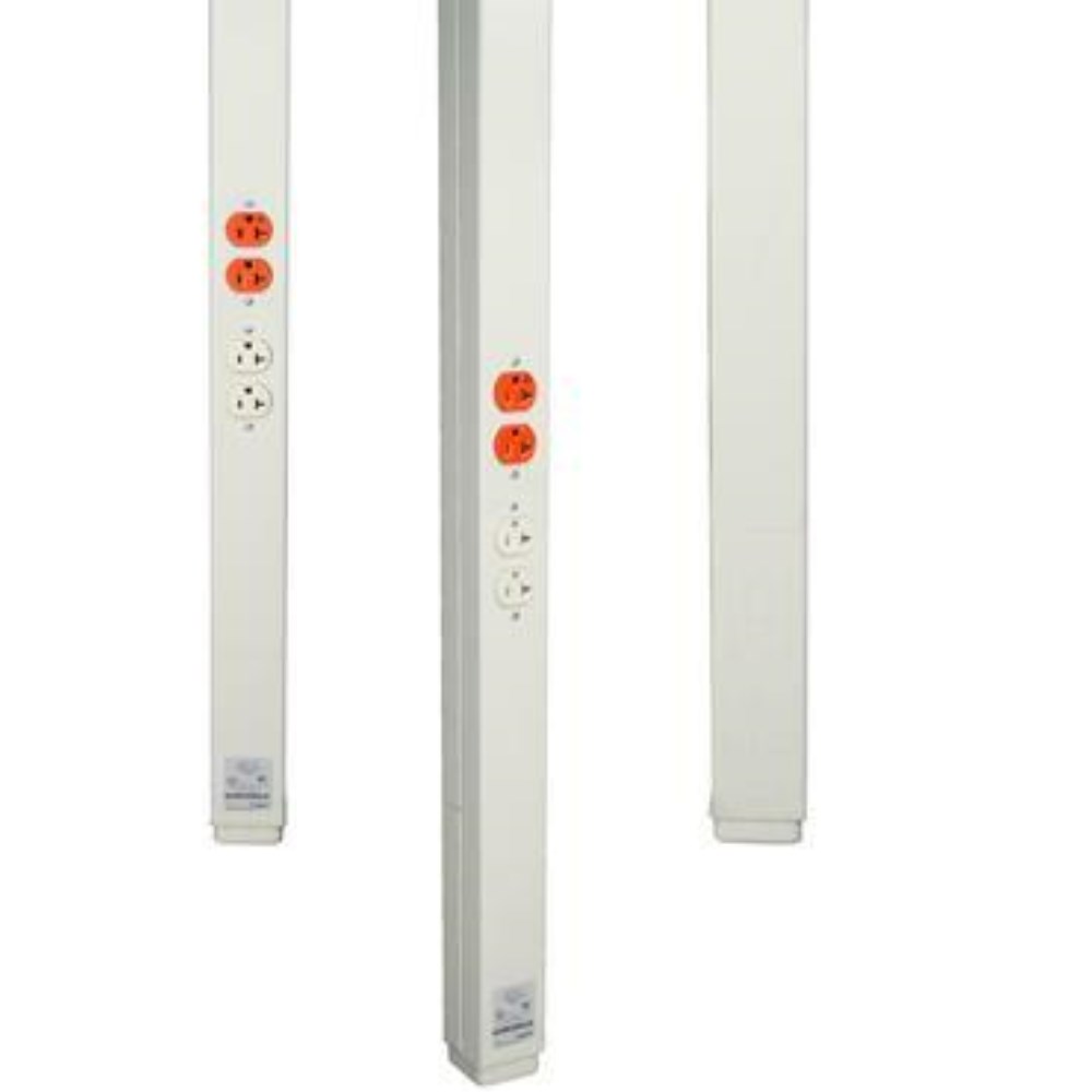 POWER POLE 10' 2 DUPLEX 1 15A ISULATED 1 20A REGULAR GRAY Guillevin